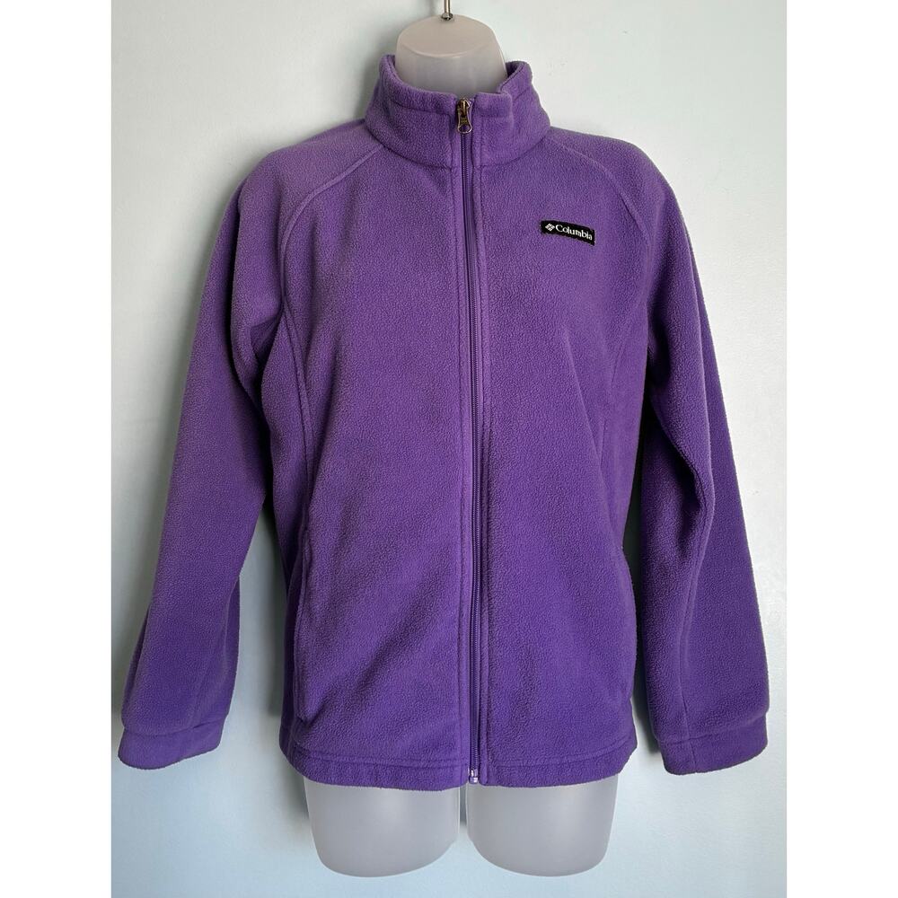 Columbia Fleece Jacket Purple XL Fall Winter